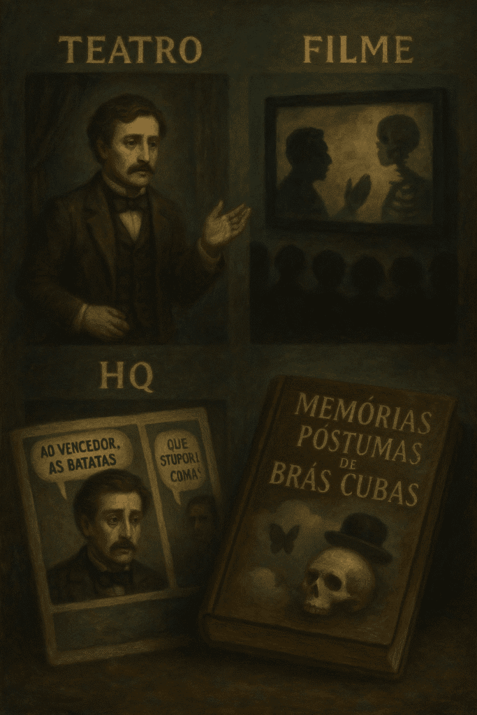 Adaptações de Memórias Póstumas de Brás Cubas: do livro às telas, aos palcos e às HQs